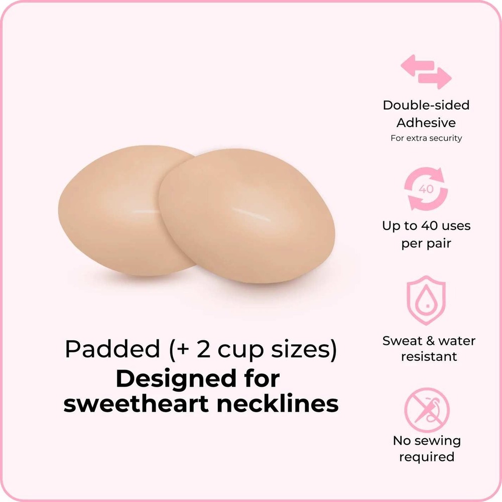 BOOMBA Demi Boost Inserts Caramel Medium Padded Bra Enhancers NEW - Picture 6 of 6